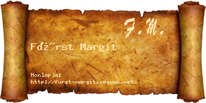 Fürst Margit névjegykártya